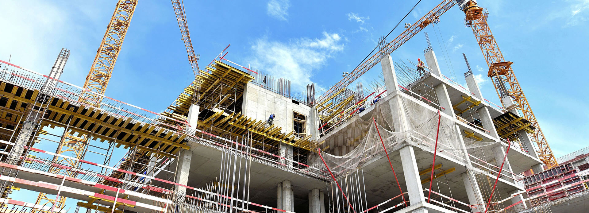 Construction site with cranes